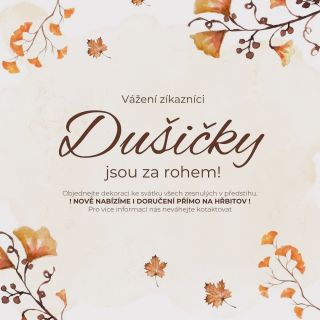 🍂 Dušičky se blíží… Uctěte památku svých blízkých s krásnou květinovou dekorací vytvořenou s úctou a péčí. 🌿 🕯️ Objednejte...