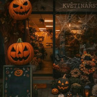 🎃 Halloweenská atmosféra dorazila i k nám! 👻 Naše květinářství se proměnilo v podzimní dýňové království plné pavouků,...